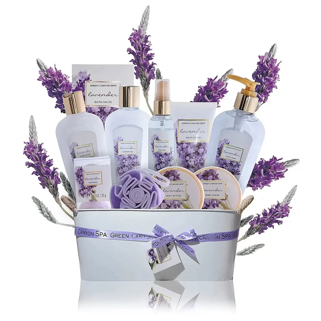 Lavender Spa Gift Basket for Women in 20s