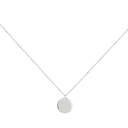 Minimalist Delicate Pendant Necklace, 925 Sterling Silver