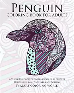 Stress Relief Penguin Coloring Book For Adults
