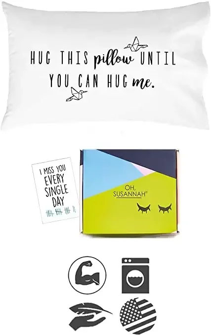 Hug This Pillow Until You Can Hug Me - Meaningful, Cute Gift