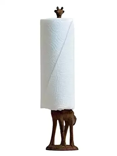 Iron Giraffe Paper Towel Holder