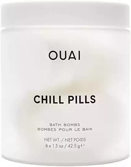 OUAI Chill Pills. Jasmine and Rose Scented Bath Bombs.