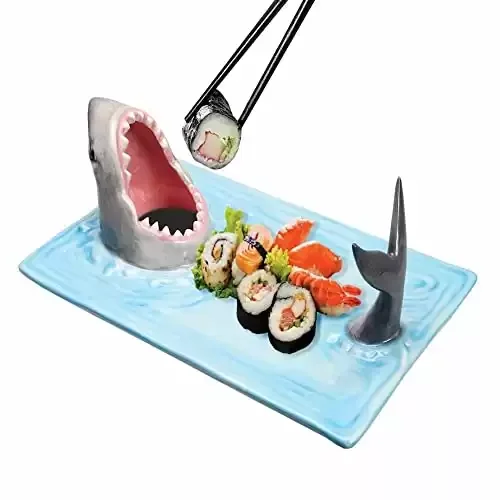 Shark Sushi Tray Hand Painted