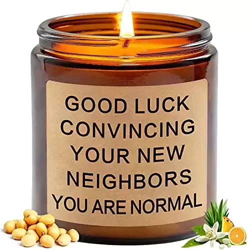 25. Funny Scented Candle Housewarming Gift for Women