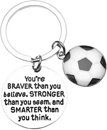 Soccer Charm Keychain - Inspirational Gift for Soccer Players & Fans