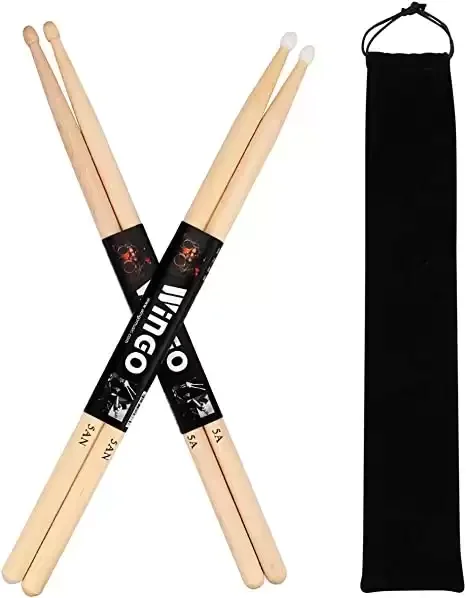 Drum Sticks with Wood Tips or Nylon Tips