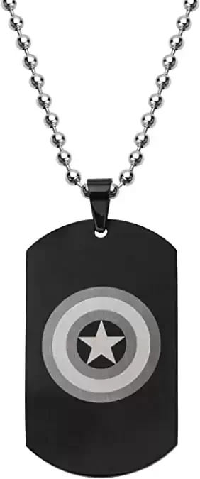 Marvel Comics Unisex Captain America Stainless Steel Tag