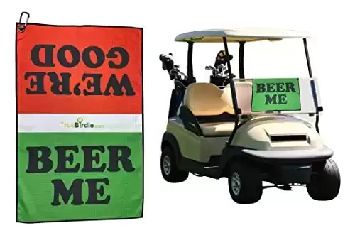 Funny Announcement Golf Towel with Carabiner Gift