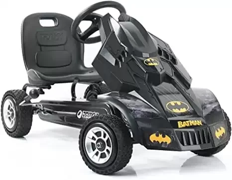 Batmobile Pedal Go Kart, Superhero Ride-On Batman Vehicle - Gift for Kids