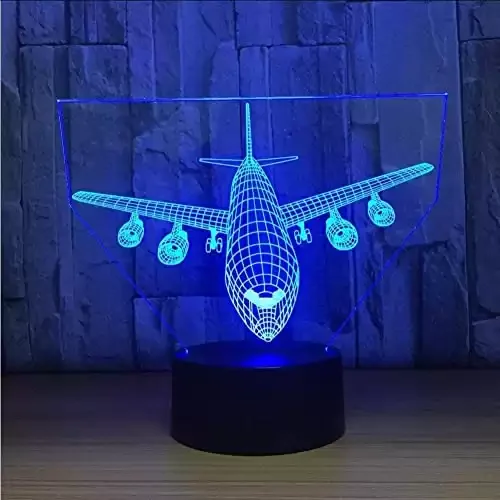 Airplane Night Light 3D Illusion