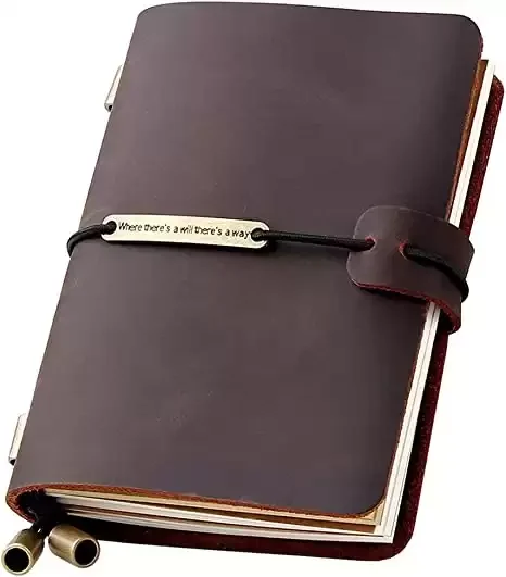 Handmade Travelers Notebook, Leather Travel Journal