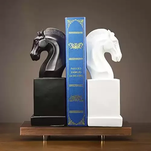 Home Decorative Horse Design Resin Bookshelf Bookends
