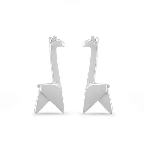 Origami Giraffe Stud Earrings