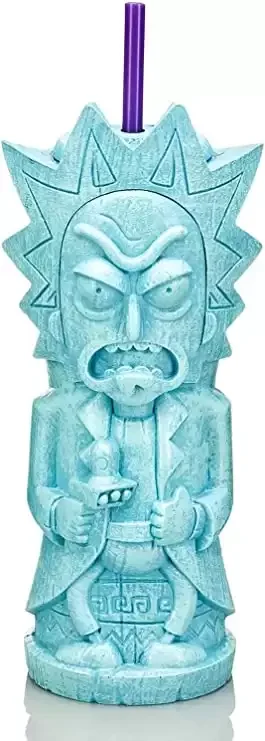 Official Rick & Morty Tiki Collectible Cup With Lid Gift