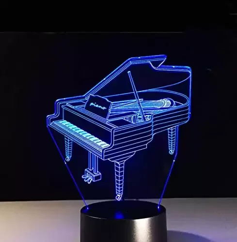 3D Piano Night Light Decor