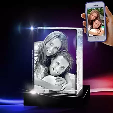 3D Crystal Photo Gift - Personalized with Custom Engraving, Memorable