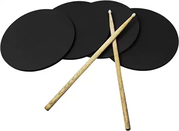 4-Pack Drum Practice Pads - 11" Round x 3/8" Thick (11")