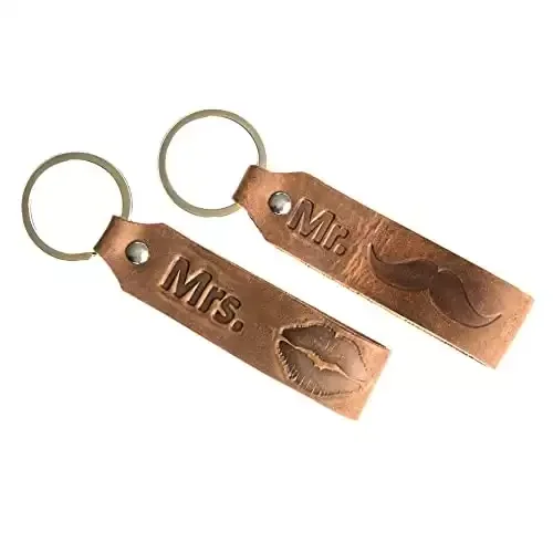 Keychain leather Set Mr&Mrs