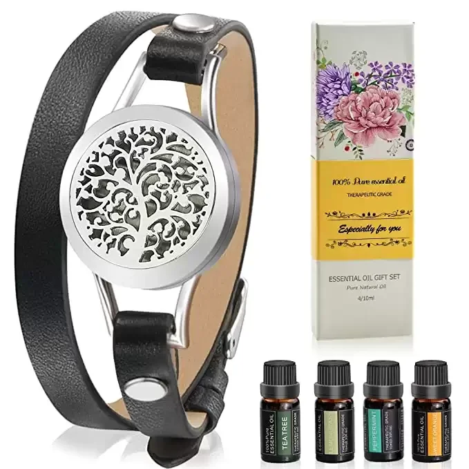 Aromatherapy Essential Oil Leather Diffuser Bracelet