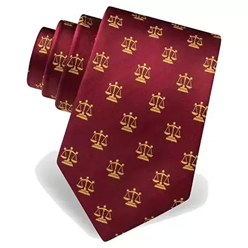 Silk Legal Scales of Justice Lawyer Law Tie Necktie