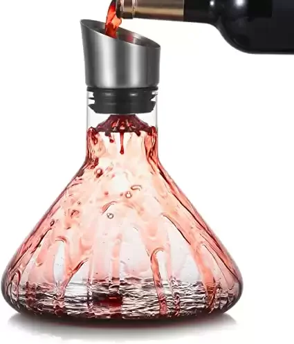 Hand Blown Crystal Glass Wine Decanter