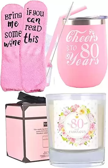 80th Birthday Gift Set for Women