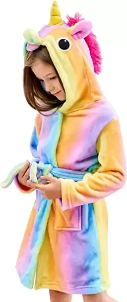 Unicorn Soft Unicorn Hooded Bathrobe Sleepwear - Unicorn Gifts for Girls