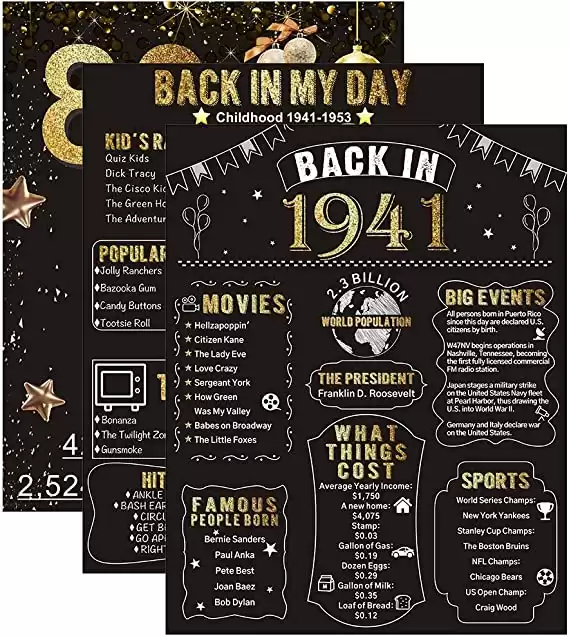 80th Birthday Poster