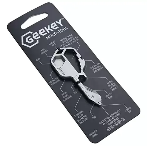 Stainless Steel Key Shaped Pocket Tool For Your Keychain