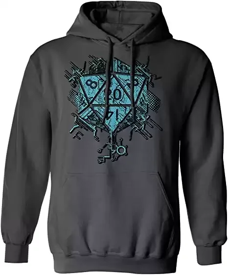 Graphic Cyber Dice DND Dungeons Hooded Sweatshirt