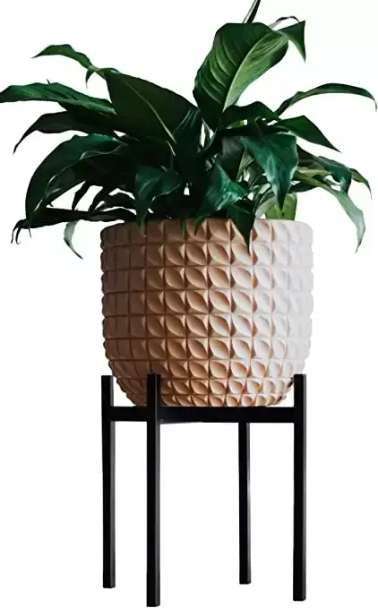 Plant Pot Stands for Indoor & Outdoor - Iron, Non-Slip Rubber Feet to Protect Floors
