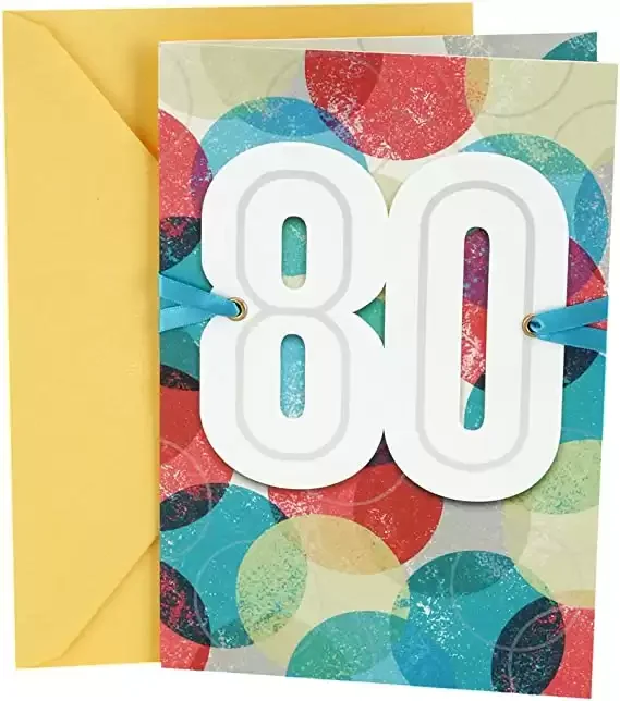 5. Hallmark 80th Birthday Card