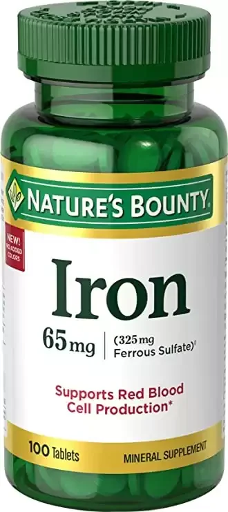 25. Nature's Bounty Iron 65 Mg