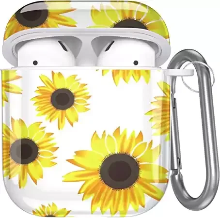 Protective Case for Apple Airpods, Hard Case - Sunflower