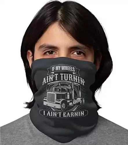 Truck Driver Gift Neck Gaiters, Reusable Washable Face Mask