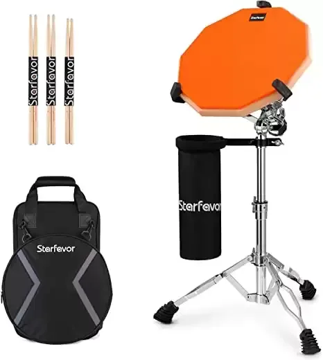 Starfavor Drum Practice Pad with Snare Drum Stand Set