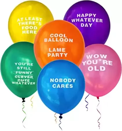 Funny Party Abusive Balloons, Humor Fun Prank Gag Joke