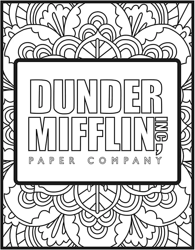 The Office - Dunder Mifflin Paper Company' Themed Coloring Book