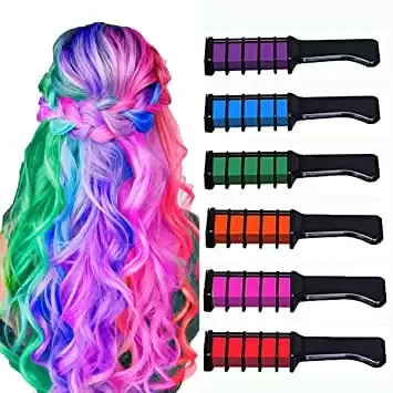 Hair Chalk Comb Temporary Bright Hair Color Dye for Girls Kids