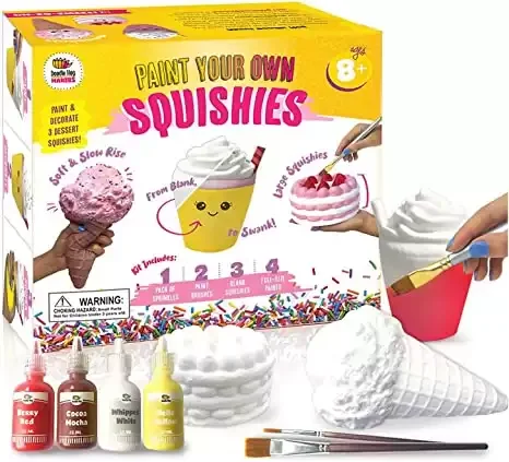 Arts and Crafts for Girls - DIY Dessert Paint Your Own Squishies Kit. Gifts for Craft Lovers Ages 8 9 10  Toys.