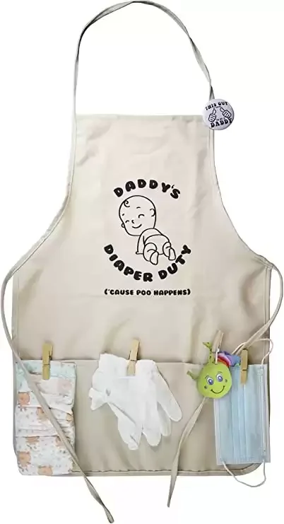 Daddys Diaper Duty Apron for New Dad To Be to Great Gift