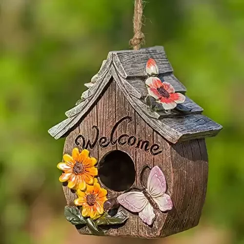 Hand-Painted Hummingbird House