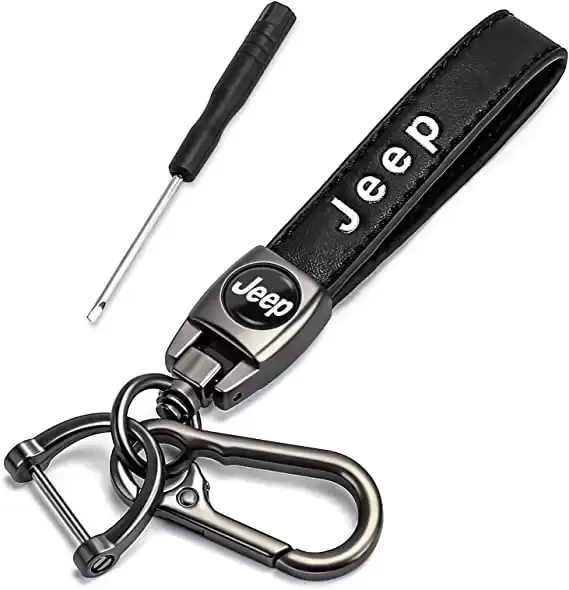 Leather Keychain for Jeep Lovers