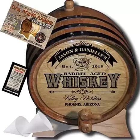 Personalized American Oak Whiskey Aging Barrel