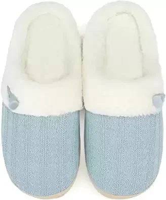 Women's Slip on Fuzzy Slippers Memory Foam House Slippers