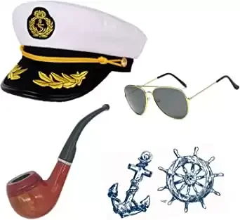 Sailor Ship Yacht Boat Captain Hat Costume Accessories
