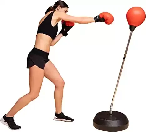 Punching Bag with Stand & Gloves - for Adults & Kids