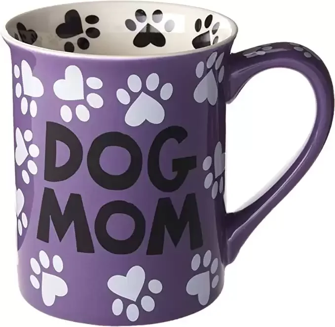 Dog Mom, 16 oz. Stoneware Mug, 16 Ounces, Multi Color