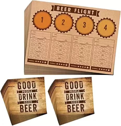 Beer Party Supplies - Beer Flight Tasting Notes