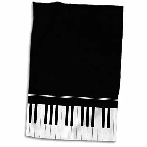 Black Piano Edge Towel Gift